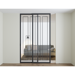 Скляні перегородки "Dooris Glass Sliding №6" (вартість одного полотна з системою)