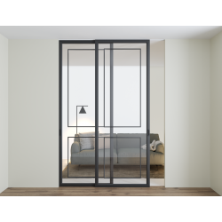 Скляні перегородки "Dooris Glass Sliding №5" (вартість одного полотна з системою)
