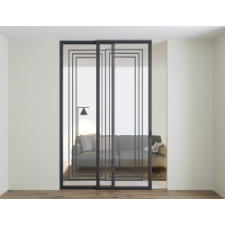 Скляні перегородки "Dooris Glass Sliding №7" (вартість одного полотна з системою)