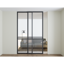 Скляні перегородки "Dooris Glass Sliding №3" (вартість одного полотна з системою)
